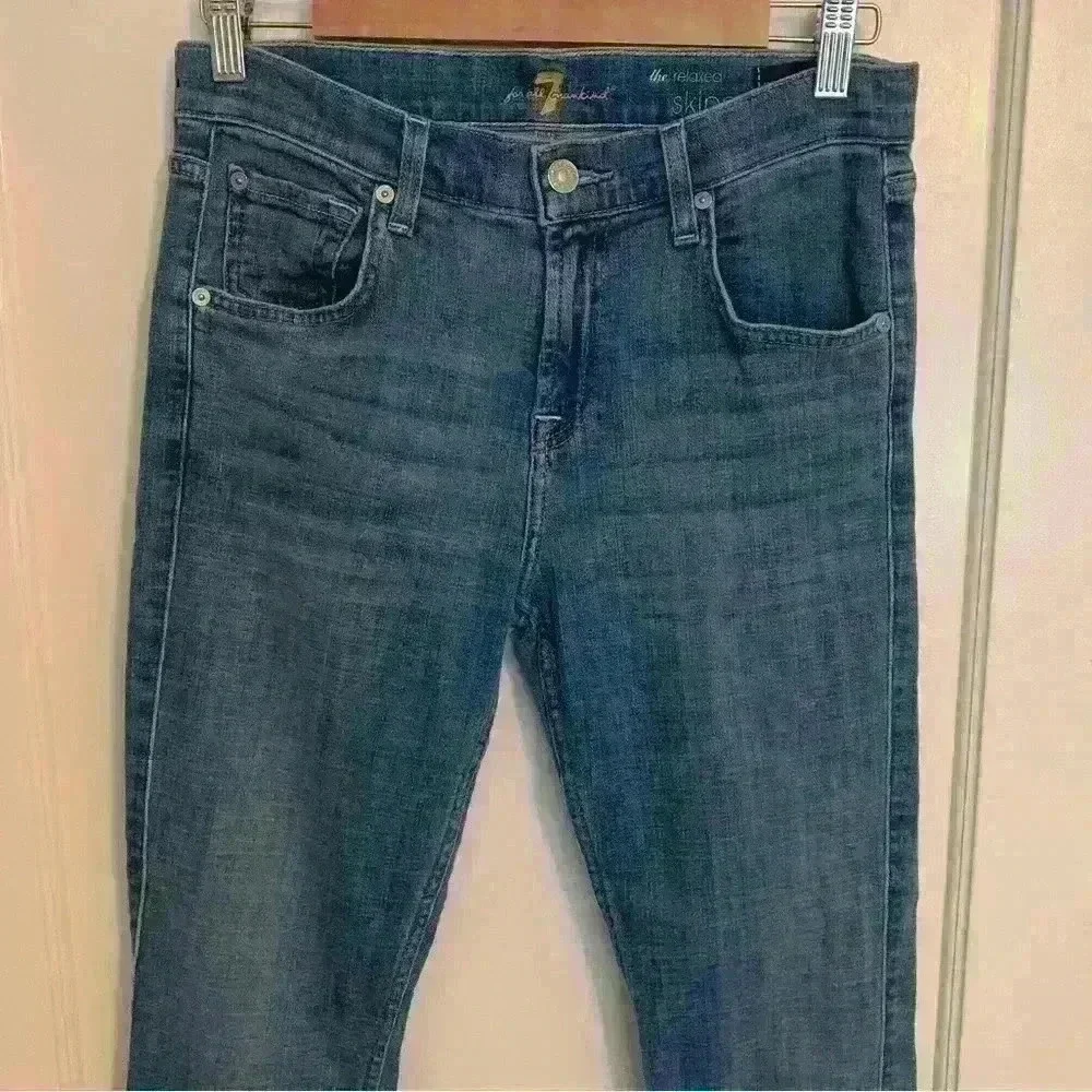 7 Seven for All Mankind, the Relaxed Skinny Light Washed Jeans, Womens Size 25